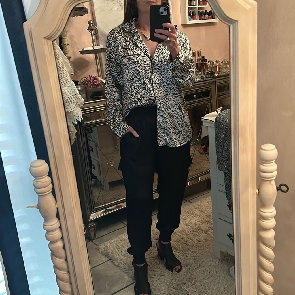 Leopard/Zebra Print Button Up